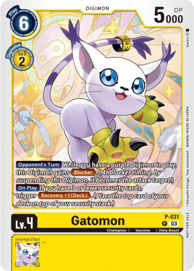 Gatomon Blast Ace Pre Release P-031 P Digimon Promotion Cards Digimon card