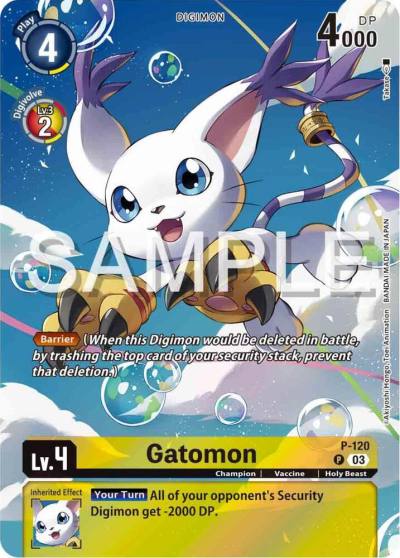 Gatomon Digimon Adventure 02 The Beginning Set P-120 P Digimon Promotion Cards Digimon card