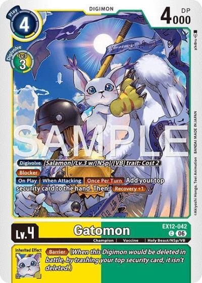 Gatomon EX12-042 C Digital World Shambala Digimon card