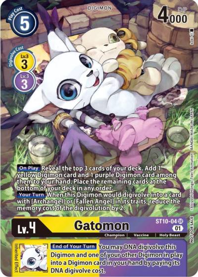 Gatomon Official Tournament Pack Vol9 ST10-04 SR Starter Deck 10: Parallel World Tactician Digimon card