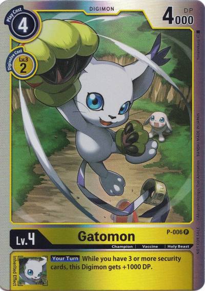 Gatomon Rainbow Foil P-006 P Digimon Promotion Cards Digimon card