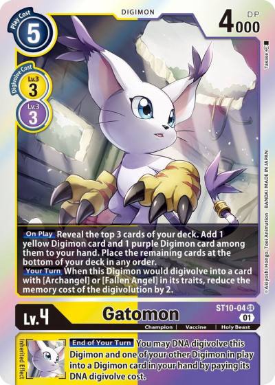 Gatomon ST10-04 SR Starter Deck 10: Parallel World Tactician Digimon card