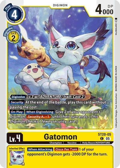 Gatomon ST20-05 C Starter Deck 20: Protector of Light Digimon card