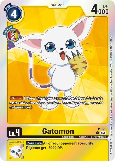 Gatomon Tamer Party Pack The Beginning Ver 20 P-120 P Digimon Promotion Cards Digimon card