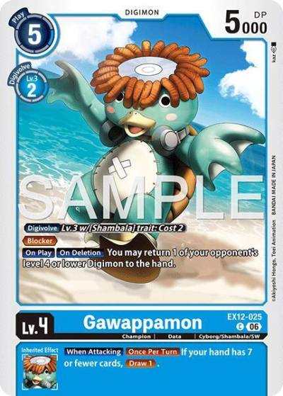 Gawappamon EX12-025 C Digital World Shambala Digimon card