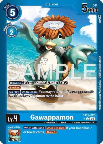 Gawappamon Limited Foil EX12-025 C Digital World Shambala Digimon card