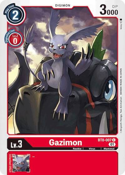 Gazimon BT8-007 C New Awakening Digimon card