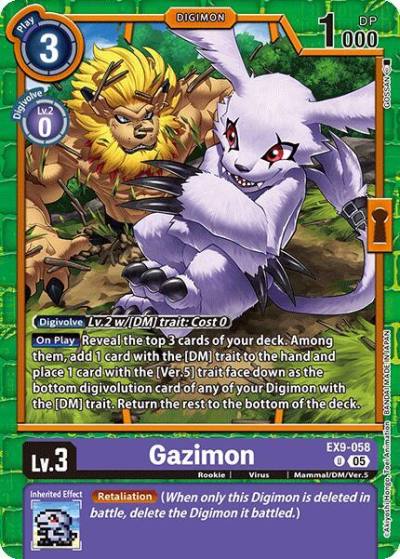 Gazimon EX9-058 U Versus Monsters Digimon card
