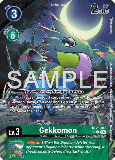 Gekkomon Full Art BT25-046 U Dual Revolution Digimon card