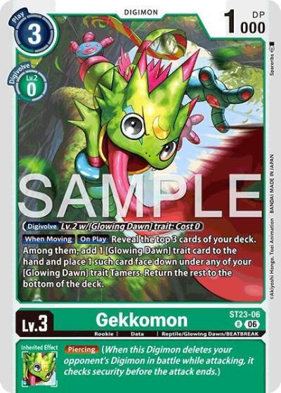 Gekkomon ST23-06 R Starter Deck 23: Beatbreak Digimon card