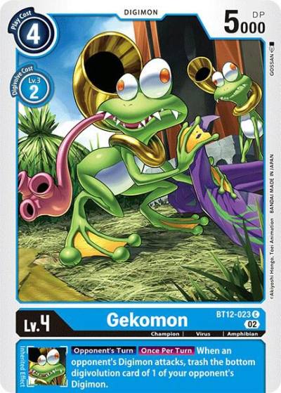 Gekomon BT12-023 C Across Time Digimon card