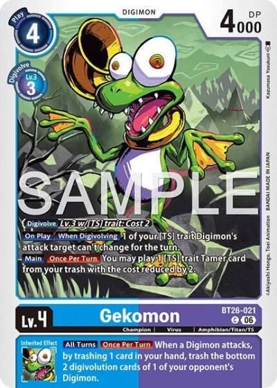 Gekomon BT26-021 C Timeless Bonds Digimon card