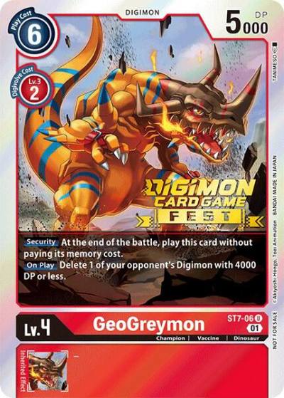 GeoGreymon Digimon Card Game Fest 2022 ST7-06 U Starter Deck 07: Gallantmon Digimon card