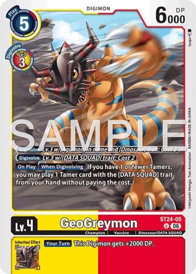 GeoGreymon ST24-05 U Starter Deck 24: Data Squad Digimon card