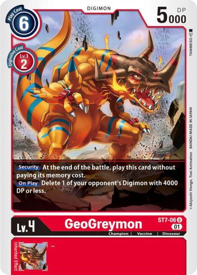 GeoGreymon ST7-06 U Starter Deck 07: Gallantmon Digimon card