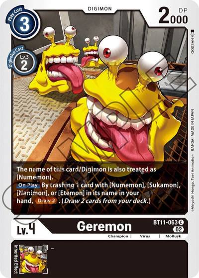 Geremon BT11-063 C Dimensional Phase Digimon card