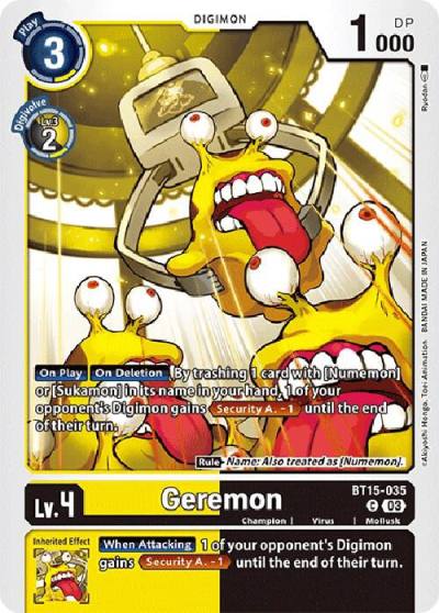Geremon BT15-035 C Exceed Apocalypse Digimon card