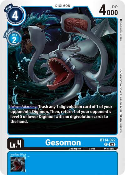 Gesomon BT14-022 C Blast Ace Digimon card