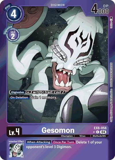 Gesomon Limited Foil EX8-058 C Chain of Liberation Digimon card