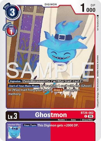 Ghostmon BT26-062 C Timeless Bonds Digimon card