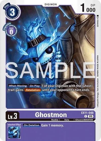 Ghostmon EX11-048 C Dawn of Liberator Digimon card