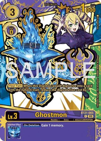 Ghostmon Rare Pull BT21-065 C Dawn of Liberator Digimon card