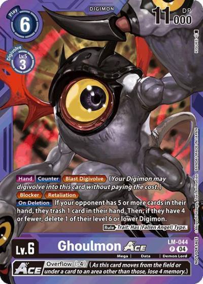 Ghoulmon ACE Limited Card Pack LM-044 P World Convergence Digimon card