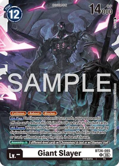 Giant Slayer BT26-085 R Timeless Bonds Digimon card