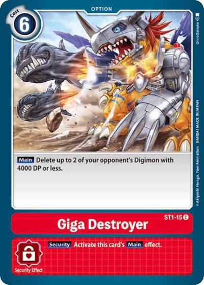 Giga Destroyer ST1-15 C Starter Deck 01: Gaia Red Digimon card