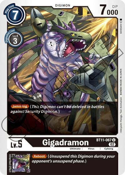 Gigadramon BT11-067 U Dimensional Phase Digimon card