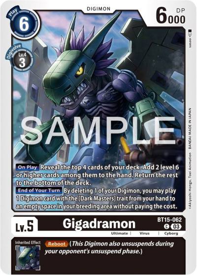 Gigadramon BT15-062 C Exceed Apocalypse Digimon card