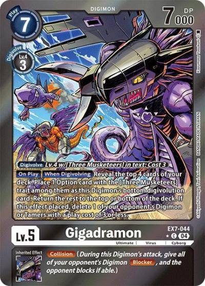 Gigadramon Foil EX7-044 C Digimon LIBERATOR Digimon card