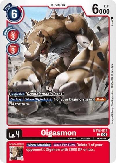 Gigasmon BT18-014 C Release Special Booster 2.0 Digimon card