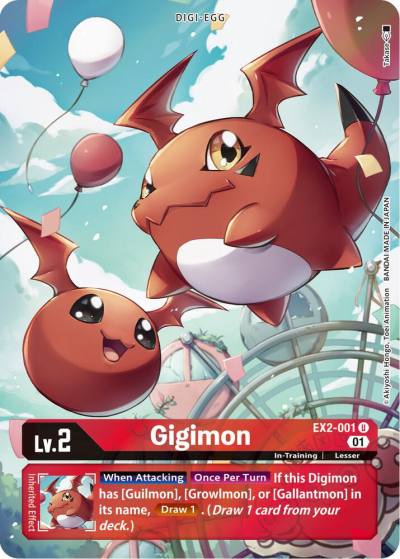 Gigimon Alternate Art EX2-001 U Digital Hazard Digimon card