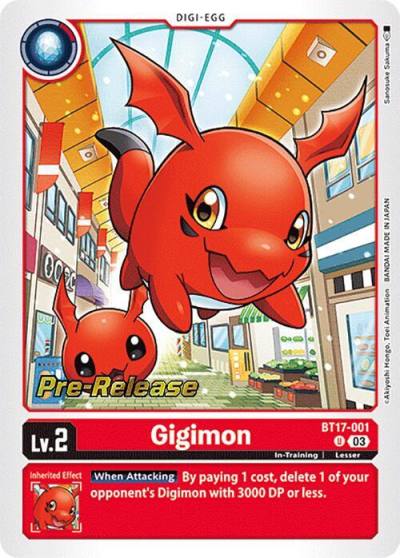 Gigimon BT17-001 U Secret Crisis Pre-Release Cards Digimon card