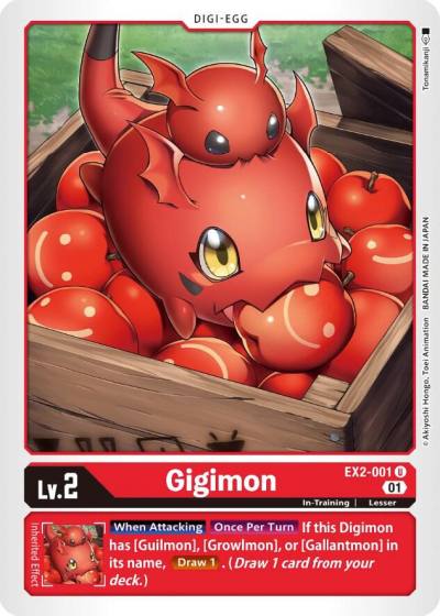 Gigimon EX2-001 U Digital Hazard Digimon card