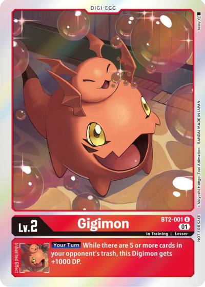 Gigimon ST 11 Special Entry Pack BT2-001 U Release Special Booster 1.0 Digimon card