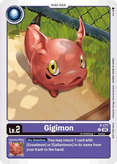 Gigimon Store Tournament 2025 Vol2 Participation Pack P-177 P Digimon Promotion Cards Digimon card