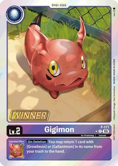 Gigimon Store Tournament 2025 Vol2 Winner Pack P-177 P Digimon Promotion Cards Digimon card