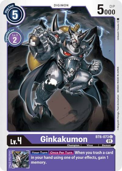 Ginkakumon BT6-073 C Double Diamond Digimon card