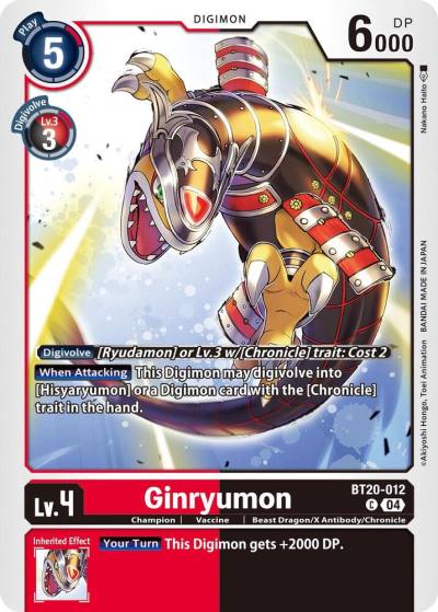 Ginryumon BT20-012 C Release Special Booster 2.5 Digimon card