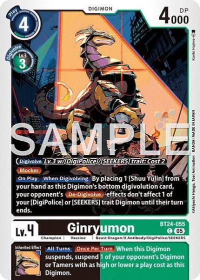 Ginryumon BT24-055 C Time Stranger Digimon card