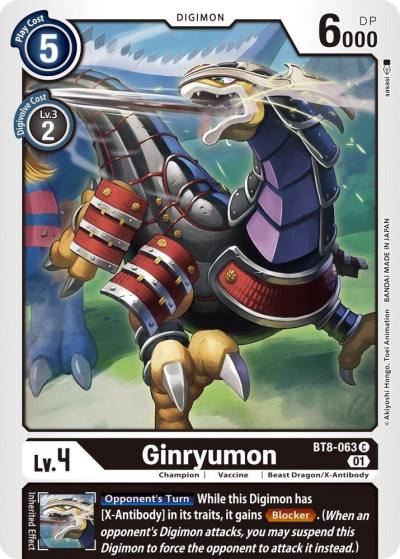 Ginryumon BT8-063 C New Awakening Digimon card