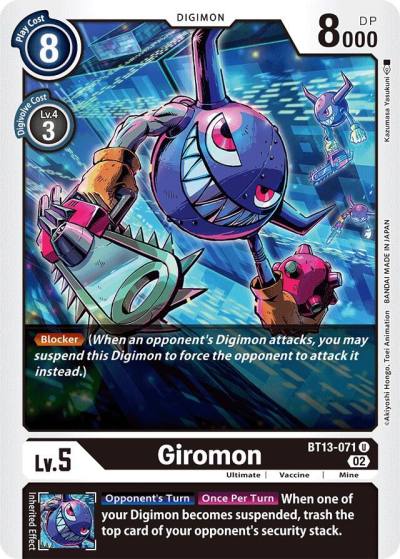 Giromon BT13-071 U Versus Royal Knights Digimon card