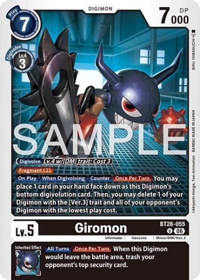 Giromon BT26-055 U Timeless Bonds Digimon card