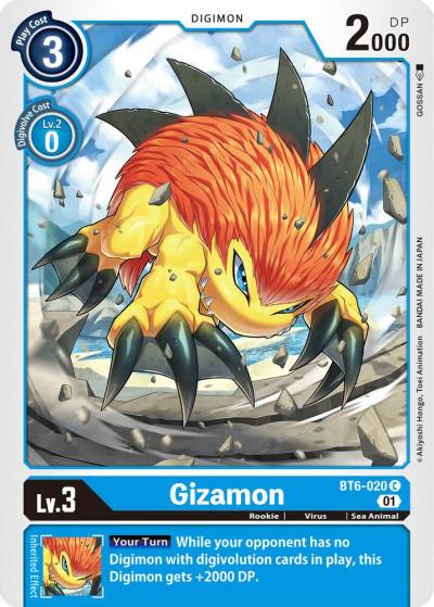 Gizamon BT6-020 C Double Diamond Digimon card