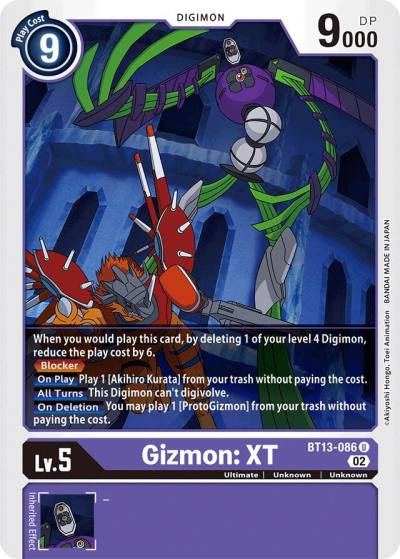 Gizmon XT BT13-086 U Versus Royal Knights Digimon card