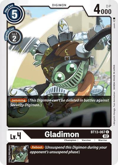 Gladimon BT13-067 C Versus Royal Knights Digimon card
