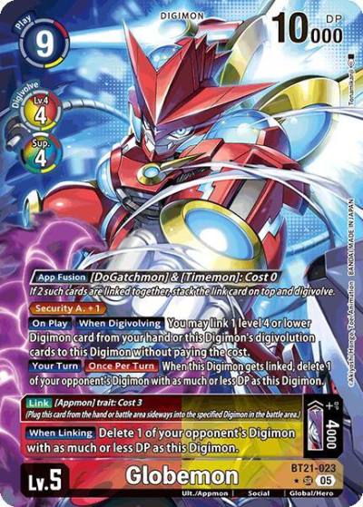 Globemon Alternate Art BT21-023 SR World Convergence Digimon card