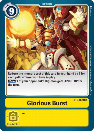 Glorious Burst BT2-099 R Release Special Booster 1.5 Digimon card